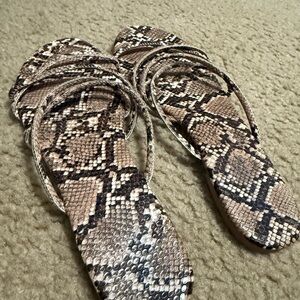 Rue21 Snake Print Sandals - Brown and Black